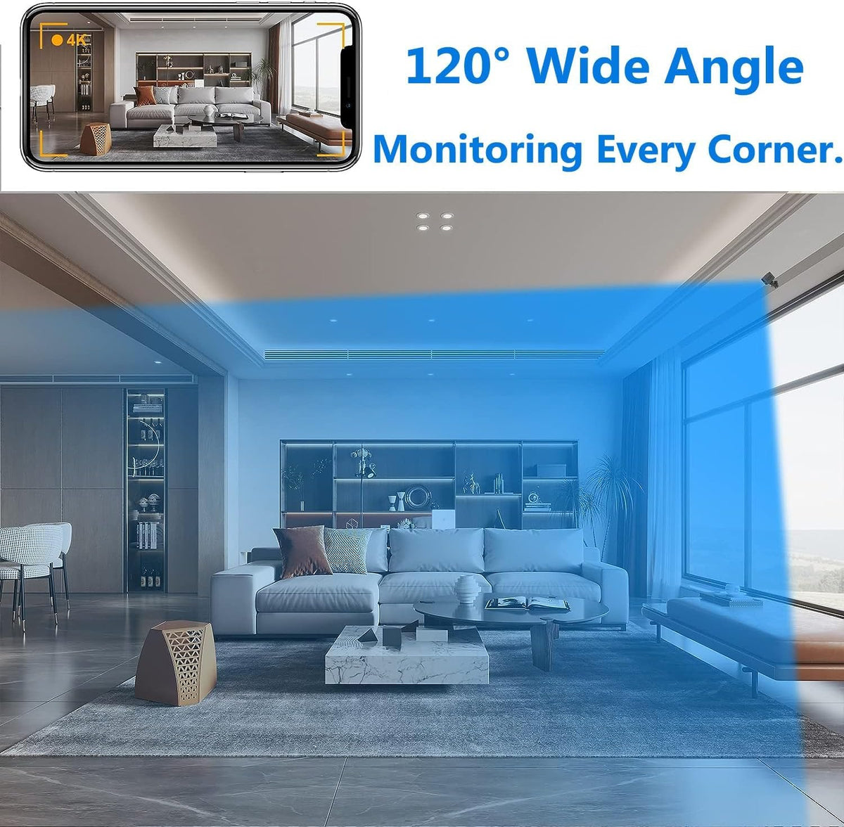 Indoor Security Camera with Night Vision & Motion Alerts | WiFi App-Enabled Wireless Home Monitor for Bedrooms, Nurseries & Living Spaces
