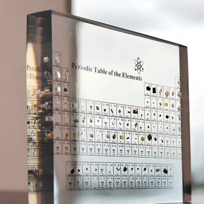 Innovative Periodic Table Display with Real Elements & Integrated Lighting | Stunning Decor for Scientific Enthusiasts
