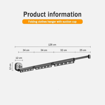 Innovative Wall-Mounted Laundry Drying Rack with 540° Folding Design | Space-Saving Solution for Efficient Drying