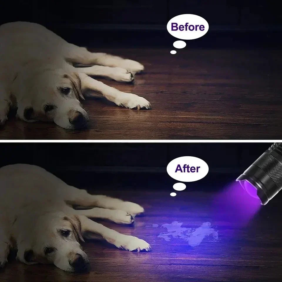 Inspection Pro | LED UV Flashlight for Stain Detection with Compact Design | Ideal for Home and Pet Care