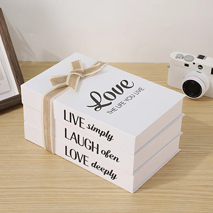 Inspire Rustic Book Stack - Faux Cardboard, Heartfelt Decor