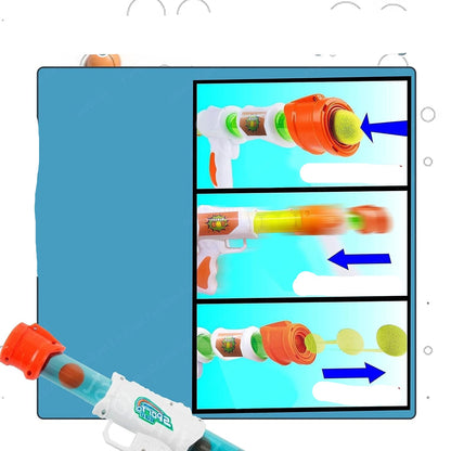 Jeu de tir interactif à air comprimé avec 5 balles en mousse EVA | Divertissement sûr en intérieur et en extérieur pour enfants