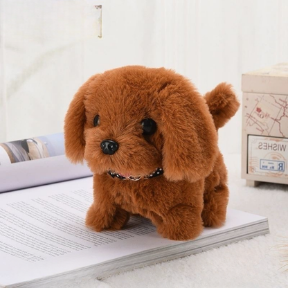 Chiot en peluche interactif | Chien robot avec fonctions de marche et d'aboiement | Compagnon attrayant pour enfants