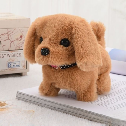 Chiot en peluche interactif | Chien robot avec fonctions de marche et d'aboiement | Compagnon attrayant pour enfants