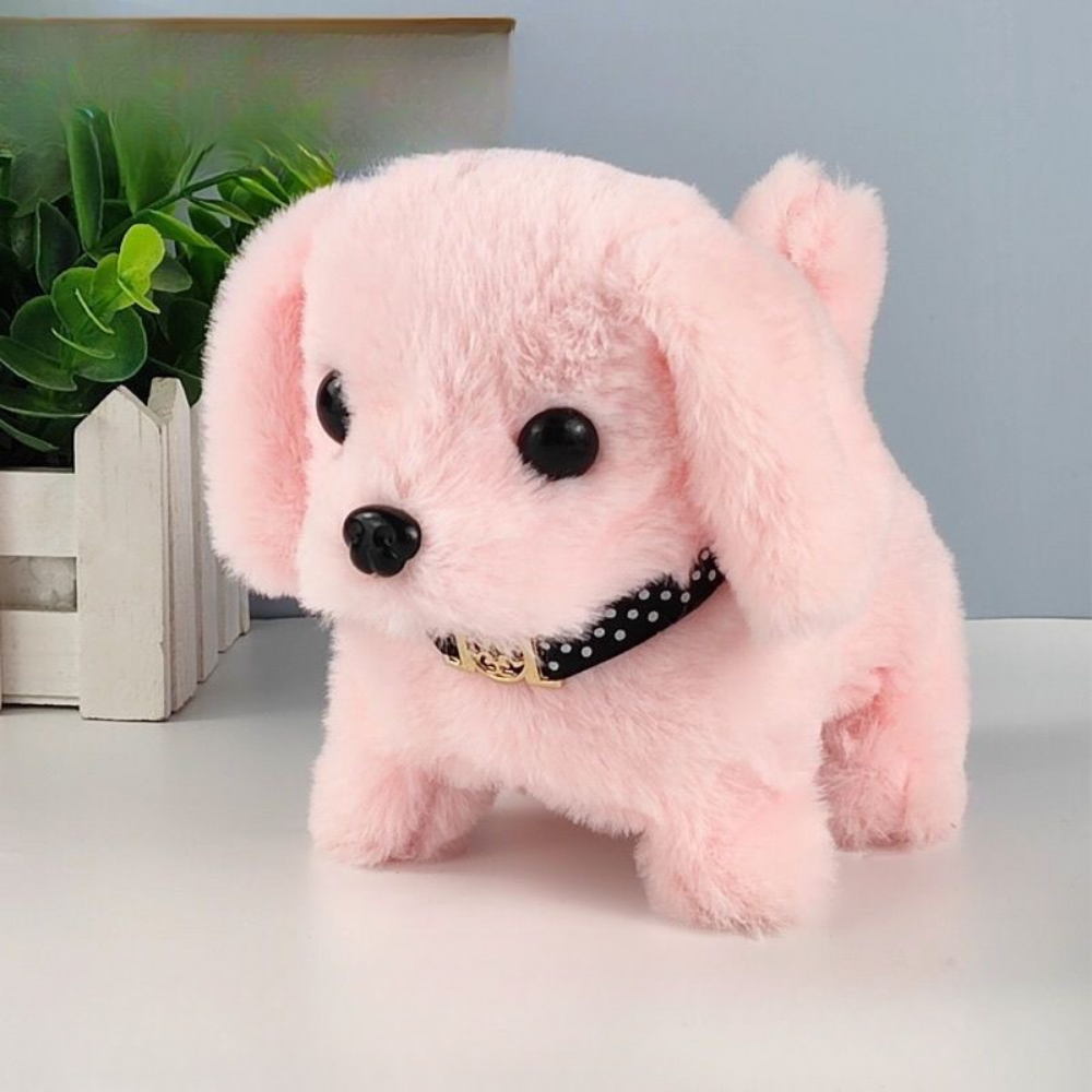 Chiot en peluche interactif | Chien robot avec fonctions de marche et d'aboiement | Compagnon attrayant pour enfants