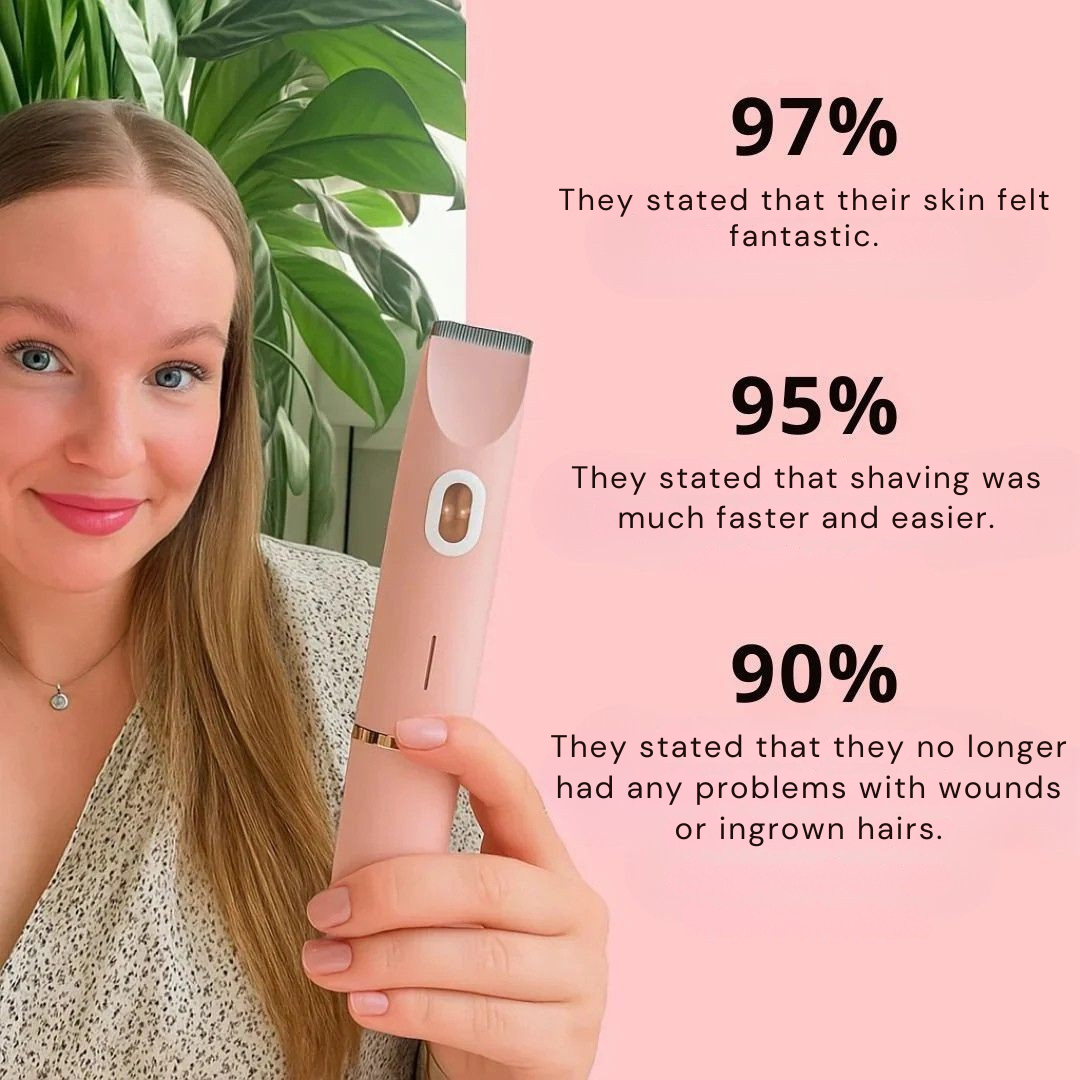 Cordless Electric Body Trimmer for Women | Wet & Dry Use | Dual Heads for Body & Bikini Area | USB Rechargeable Grooming Kit
