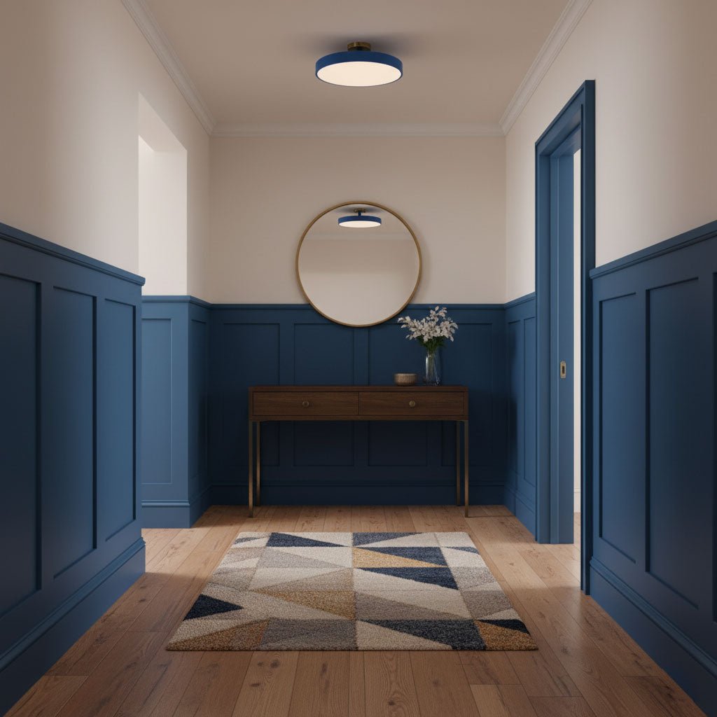 LED Ceiling Light Fixture 12 in Dimmable Round Low Profile for Bedroom Kitchen Office Home Modern Acrylic