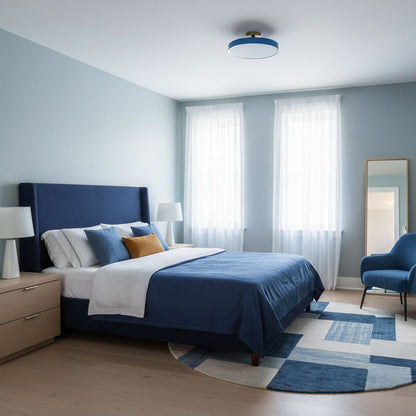 LED Ceiling Light Fixture 12 in Dimmable Round Low Profile for Bedroom Kitchen Office Home Modern Acrylic