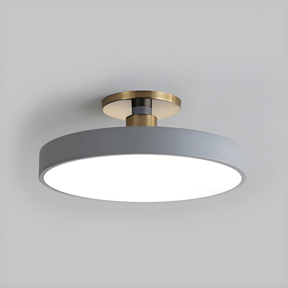 LED Ceiling Light Fixture 12 in Dimmable Round Low Profile for Bedroom Kitchen Office Home Modern Acrylic