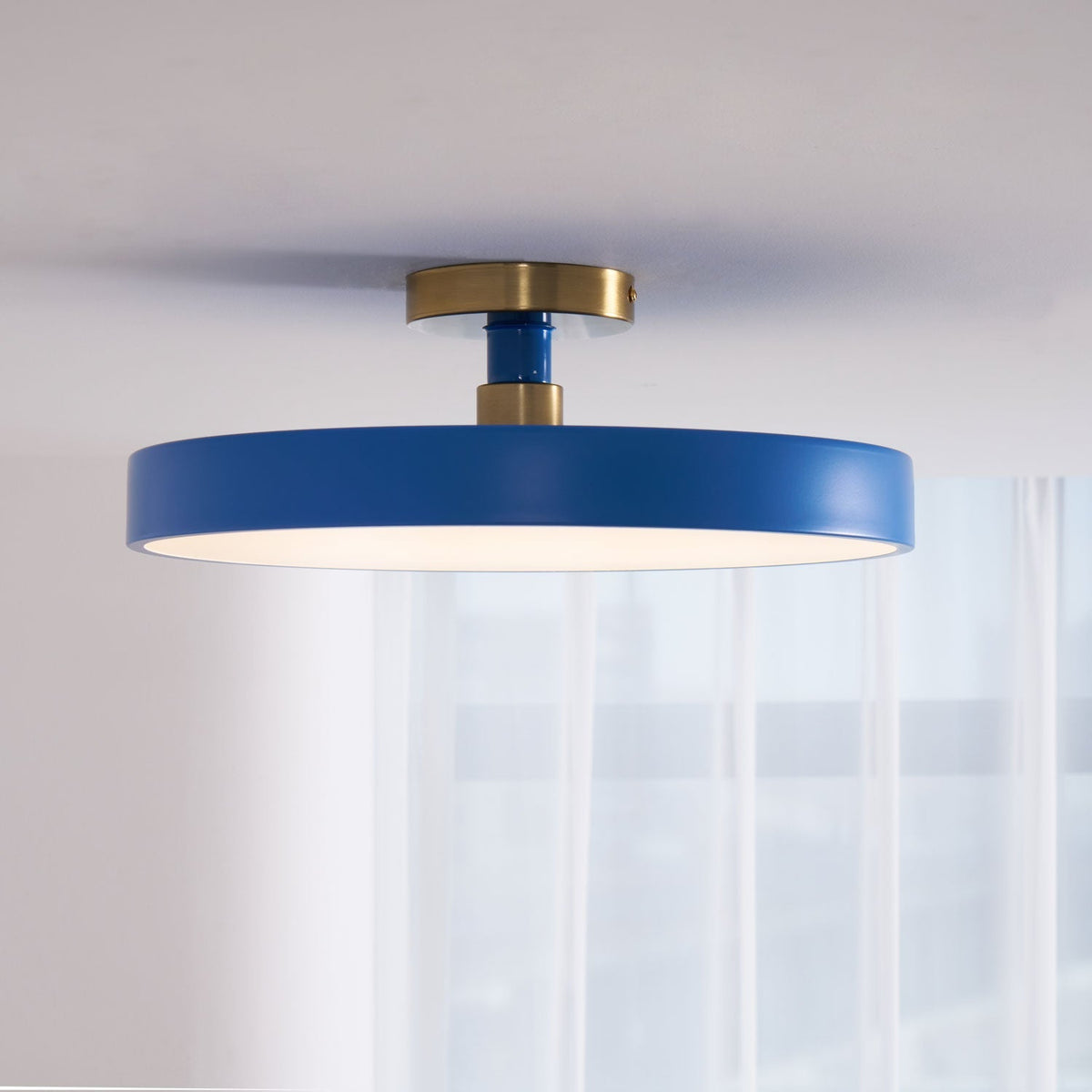 LED Ceiling Light Fixture 12 in Dimmable Round Low Profile for Bedroom Kitchen Office Home Modern Acrylic