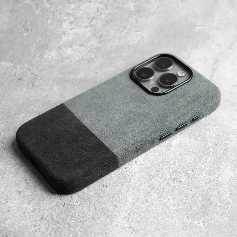 Premium Suede-Feel iPhone Case with Shock Absorption for 13-17 Series – Soft-Touch Protective Cover