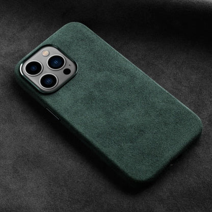 Premium Suede-Feel iPhone Case with Shock Absorption for 13-17 Series – Soft-Touch Protective Cover