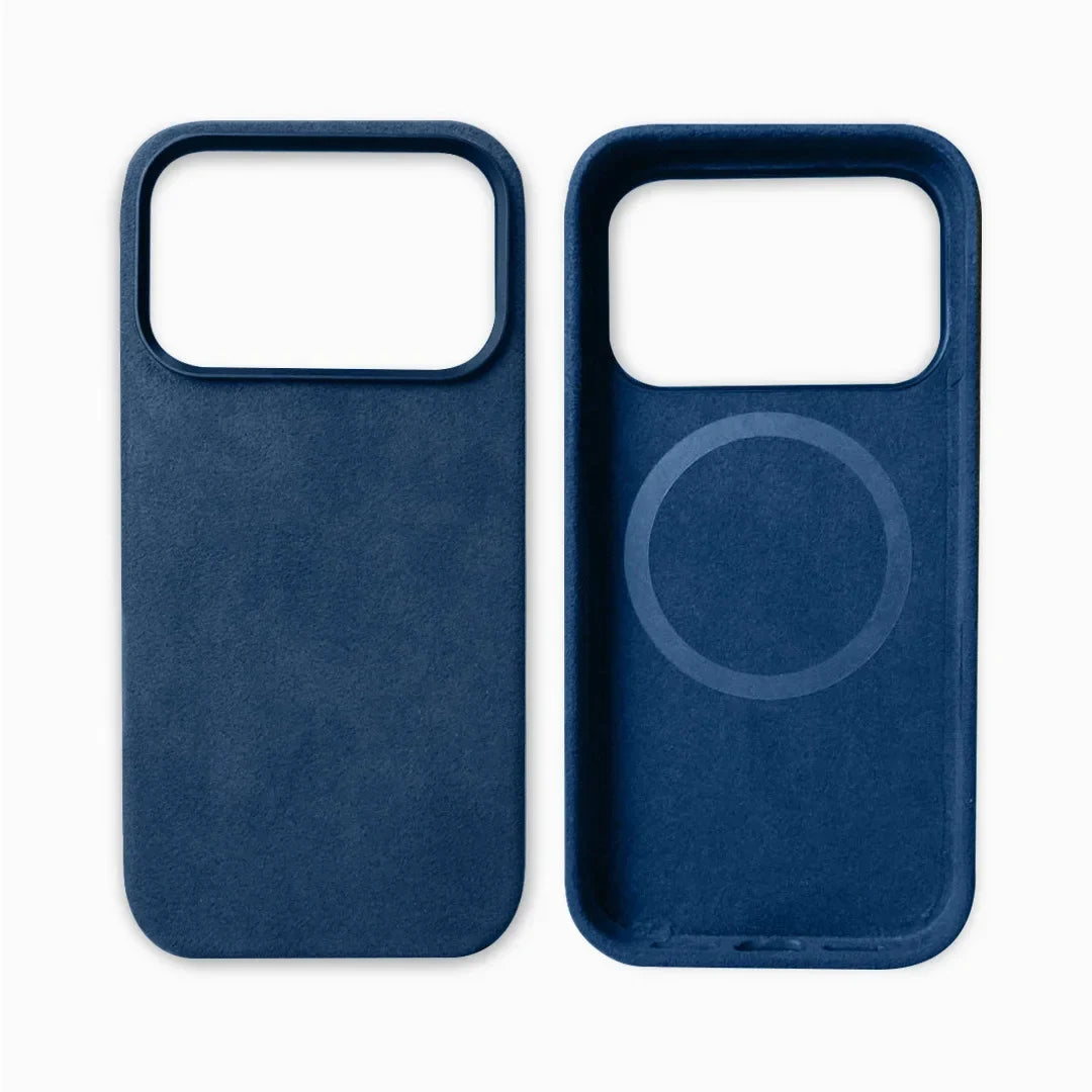Premium Suede-Feel iPhone Case with Shock Absorption for 13-17 Series – Soft-Touch Protective Cover