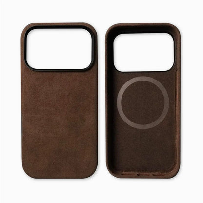 Premium Suede-Feel iPhone Case with Shock Absorption for 13-17 Series – Soft-Touch Protective Cover