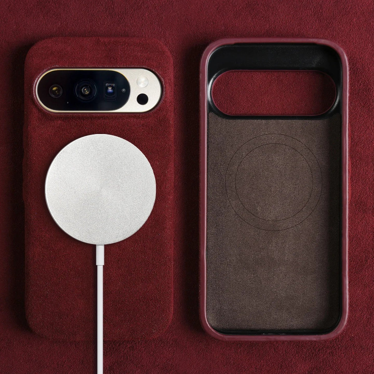 Google Pixel Protective Case Premium Microfiber Suede-Like Texture Shock Absorbing Raised Edge Camera Screen Protection Anti-Fingerprint