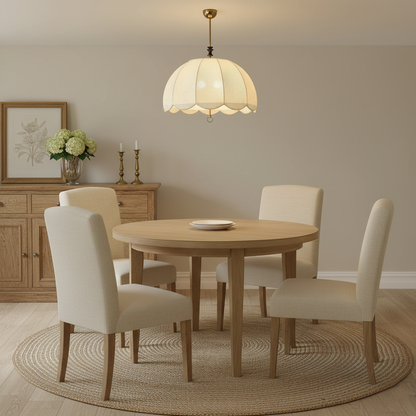 Woven Fabric Shade Drop Fixture 20-Inch Mixed-Material Frame for Table & Island Overhead Lighting