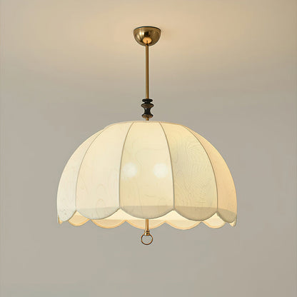 Woven Fabric Shade Drop Fixture 20-Inch Mixed-Material Frame for Table & Island Overhead Lighting