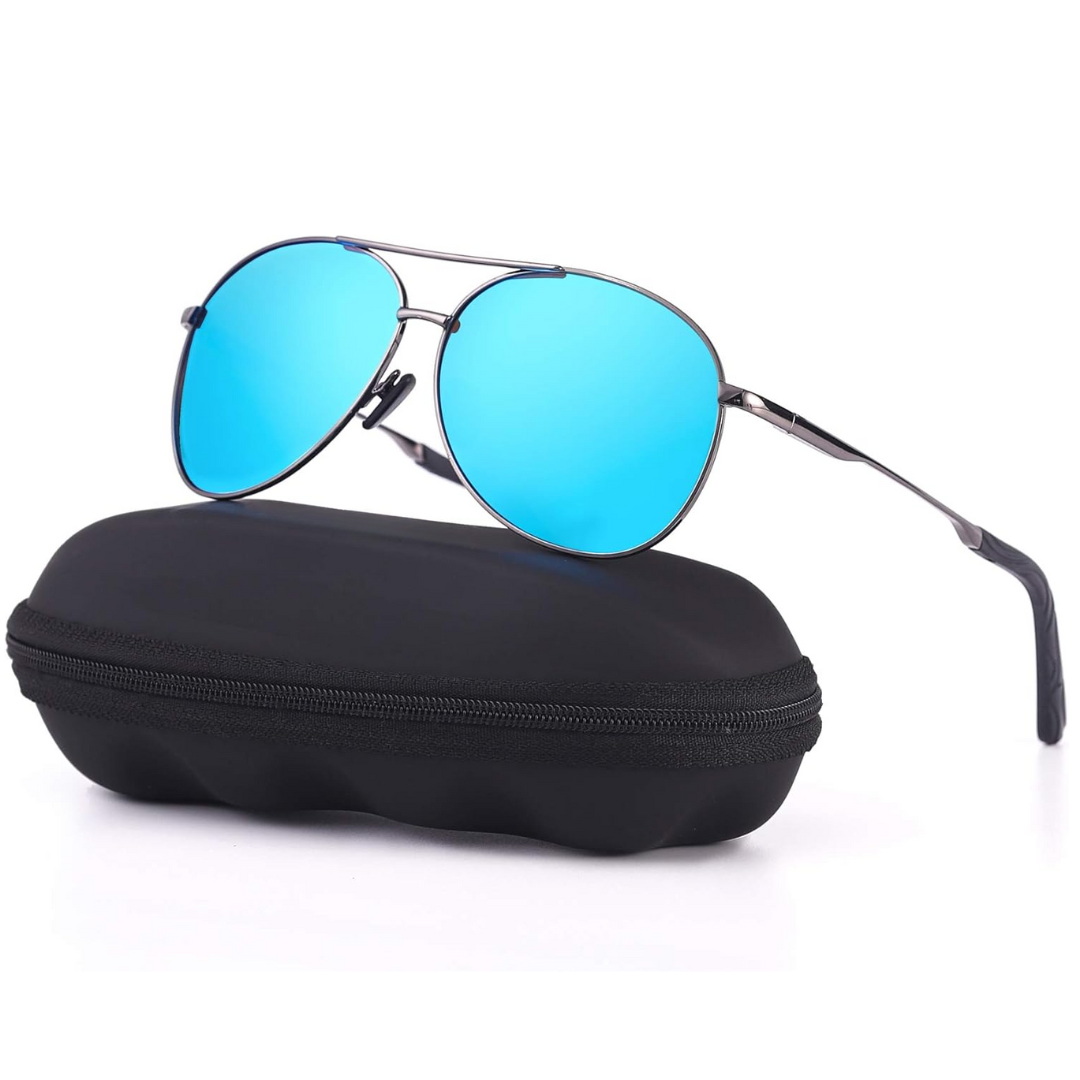 Collection Jack | Lunettes de soleil aviateur polarisées avec protection UV400 | Monture en métal légère pour un confort tout au long de la journée
