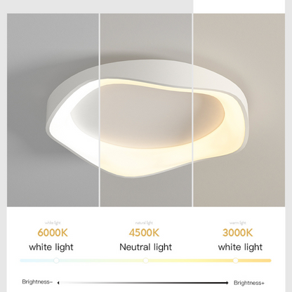 Plafonnier LED encastré à intensité variable avec télécommande, rond, blanc, 16-20 pouces, pour chambre, salon, cuisine, style moderne, profil bas de 3,5 pouces