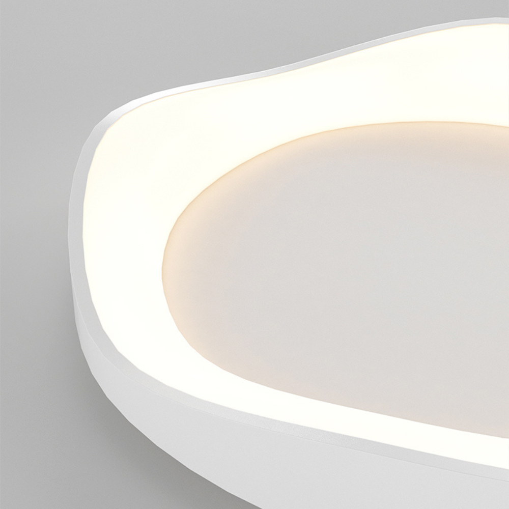 Plafonnier LED encastré à intensité variable avec télécommande, rond, blanc, 16-20 pouces, pour chambre, salon, cuisine, style moderne, profil bas de 3,5 pouces