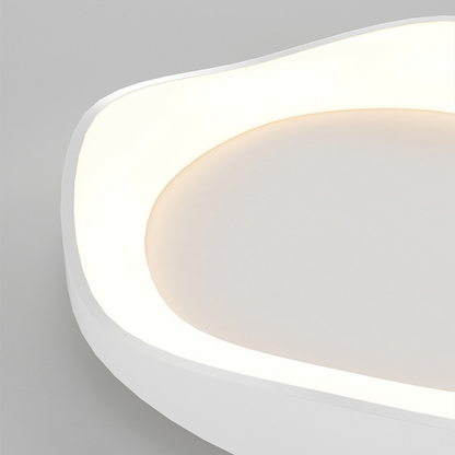 Plafonnier LED encastré à intensité variable avec télécommande, rond, blanc, 16-20 pouces, pour chambre, salon, cuisine, style moderne, profil bas de 3,5 pouces