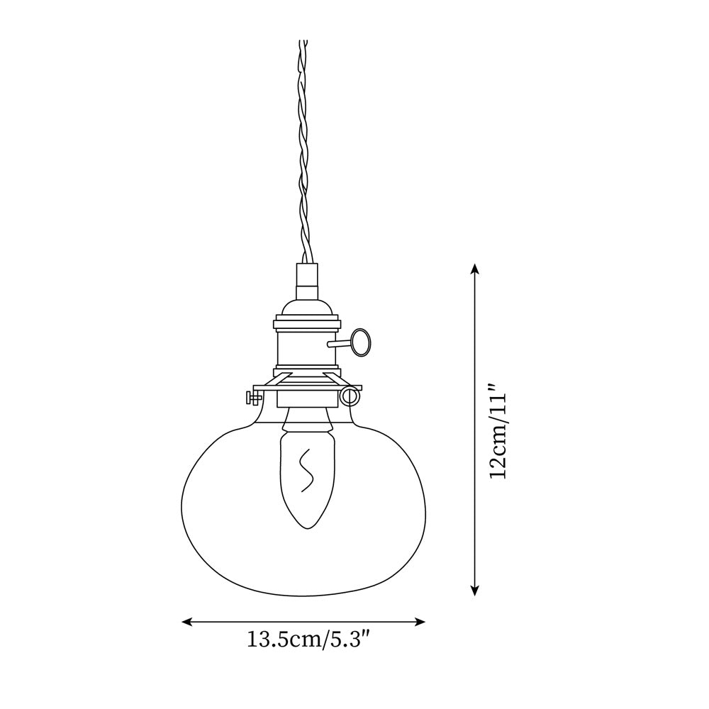 Clear Glass Drop Light Fixture with Brass Hardware 6-Inch Shade Adjustable Height Ceiling Lamp for Over Counter Islands Breakfast Nooks Dini