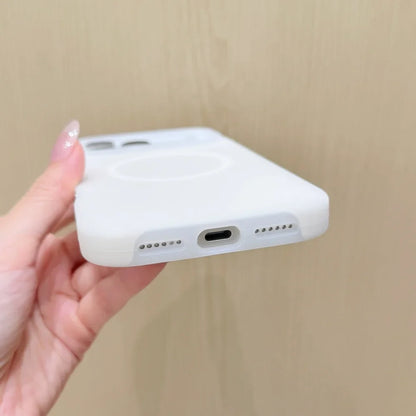 Silicone iPhone Case with Magnetic Ring Stand for 15 16 17 Pro Max