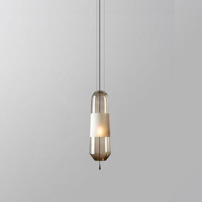 Glass Shade Hanging Light Fixture E14 Socket for Kitchen Island and Dining Room Overhead Lighting 5 Inch Wide 15 Inch Drop Adjustable Wire L