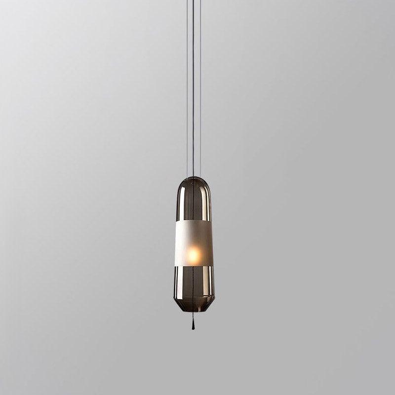 Glass Shade Hanging Light Fixture E14 Socket for Kitchen Island and Dining Room Overhead Lighting 5 Inch Wide 15 Inch Drop Adjustable Wire L