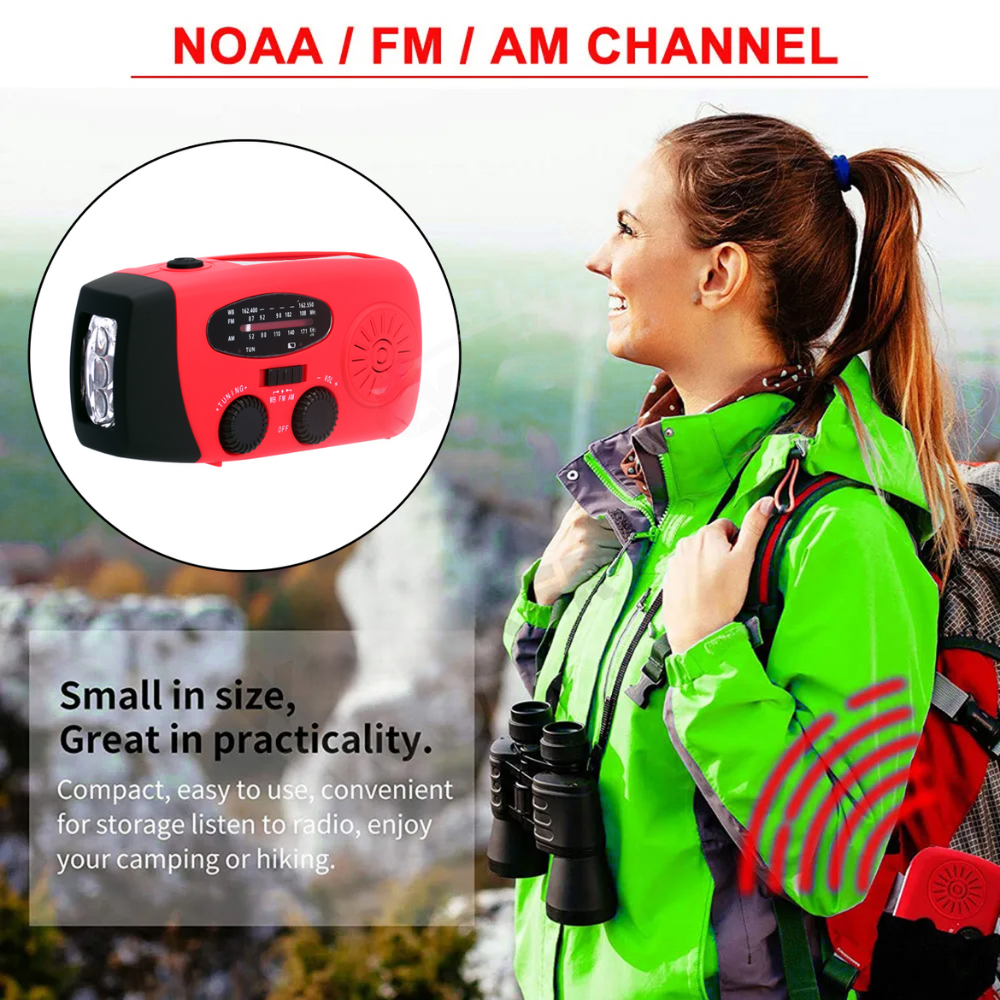 Lumen Emergency Radio - Wind-Up, Waterproof Multifunctional Device