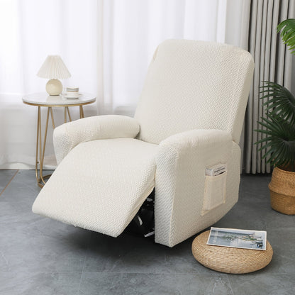Juno Collection | Recliner Chair Cover with Side Pocket for Enhanced Comfort