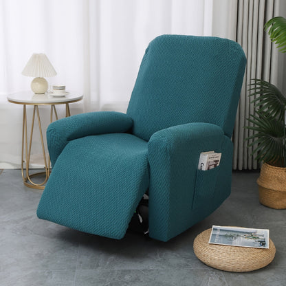 Juno Collection | Recliner Chair Cover with Side Pocket for Enhanced Comfort