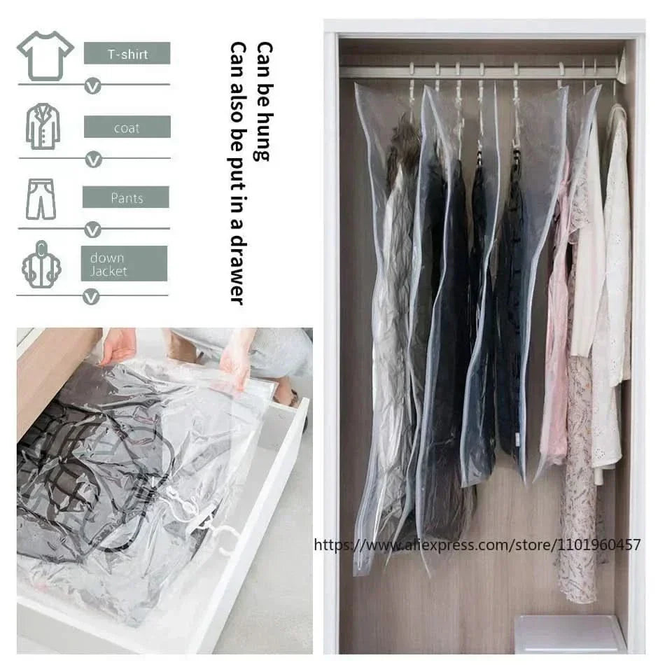 Vacuum Storage Bags for Clothes with Dustproof Design | Space-Saving Solution for Efficient Organization