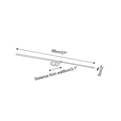 Rechargeable LED Picture Light 27 Inch Battery Operated Art Display Fixture Wireless Remote Dimmable Accent Sconce for Bedroom Hallway Galle