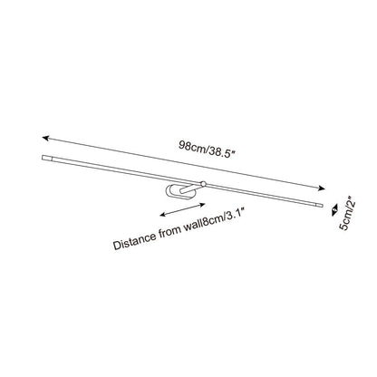 Rechargeable LED Picture Light 27 Inch Battery Operated Art Display Fixture Wireless Remote Dimmable Accent Sconce for Bedroom Hallway Galle