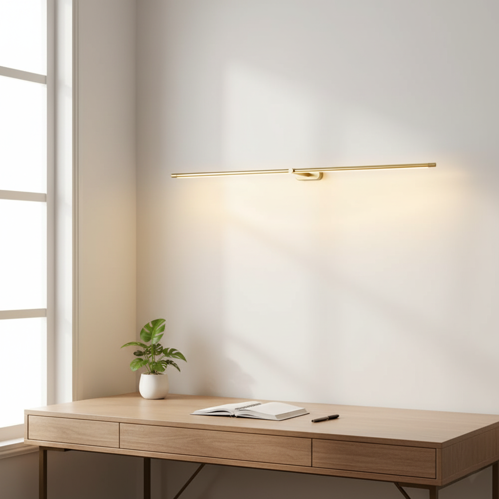 Metal Picture Light with Integrated LED 27-Inch to 50-Inch Artwork Accent Fixture Warm Glow for Gallery Walls & Hallways Modern Slim Profile