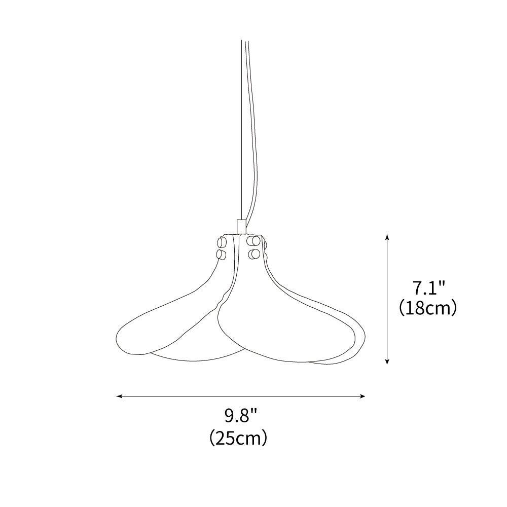 Glass Leaf Ceiling Fixture E27 Bronze Frame Adjustable Drop Cord Ambient Overhead Lighting for Dining Tables Kitchen Counter Modern Home