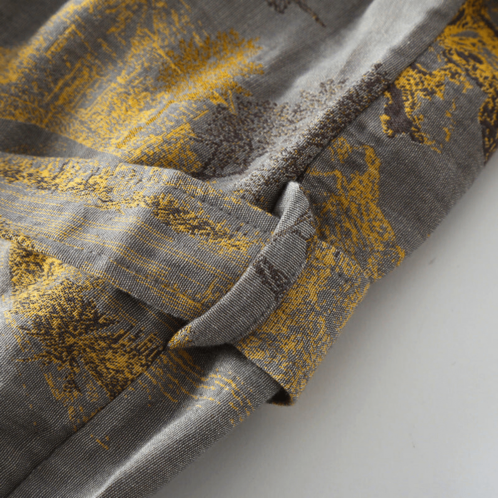 Karma Bathrobe - 100% Cotton Gauze, Unisex Kimono Design