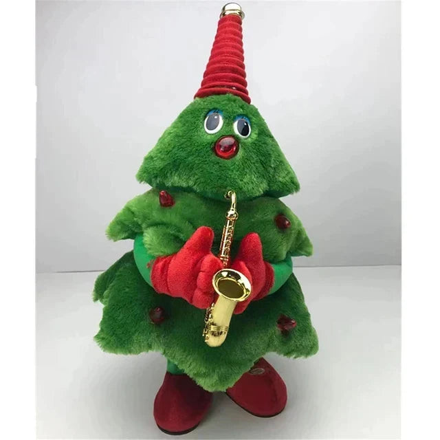Animated Musical Holiday Tree Plush Toy for Kids & Home Decor