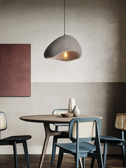 Spherical Hanging Ceiling Light Fixture with Adjustable Drop Length for Kitchen Island Dining Room Bedroom | Gray White LED Compatible Indoo
