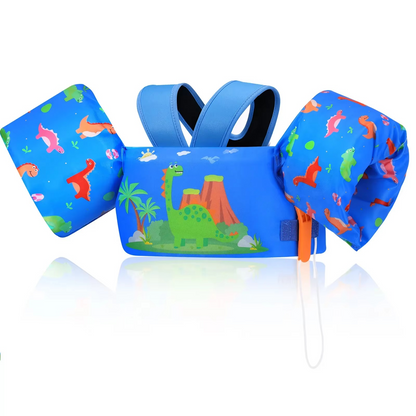 Gilet de sauvetage en mousse pour enfants avec brassards et sifflet de sécurité | Soutien confortable pour la natation et le kayak