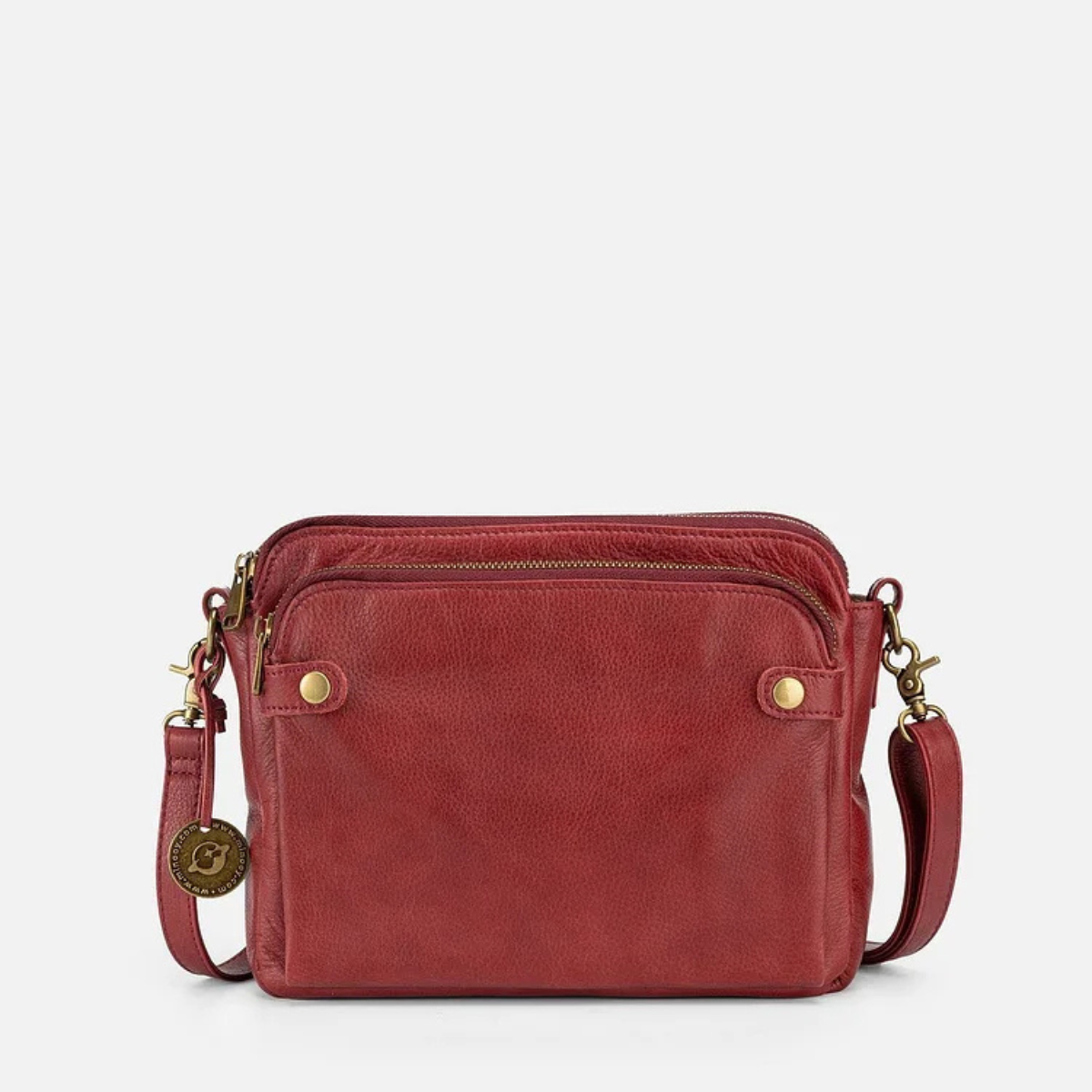 Full-Grain Leather Shoulder Bag with Integrated Wallet & Card Slots - Spacious Crossbody Purse for Women - Adjustable Strap Handbag for
