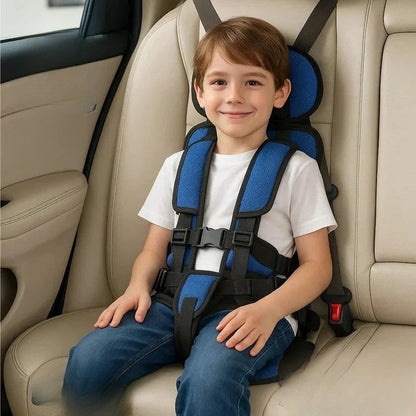 Portable Child Travel Harness Seat | Foldable Compact Design | Quick-Install 5-Point Safety System for Cars & Rideshares