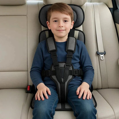 Portable Child Travel Harness Seat | Foldable Compact Design | Quick-Install 5-Point Safety System for Cars & Rideshares