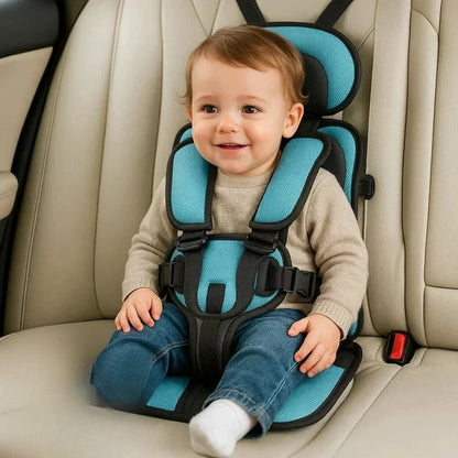 Portable Child Safety Harness Seat for Travel with 5-Point System Gray Foldable Booster for Taxis Rental Cars Everyday Outings Toddlers Kids
