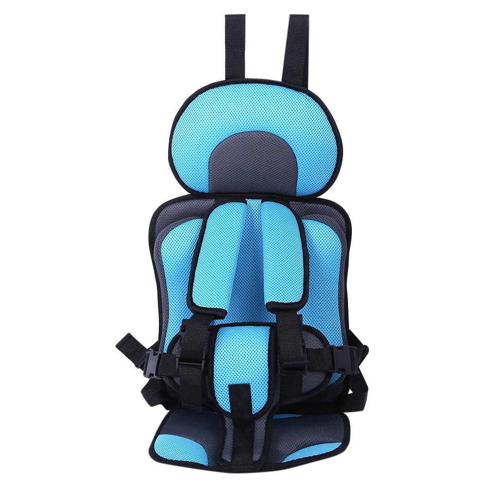 Portable Travel Booster Seat with 5-Point Harness for Toddlers & Kids | Breathable Mesh Cushion | Adjustable Safety Straps for Car & Home