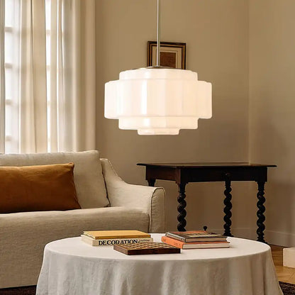 Suspension en verre opalin 16 po, finition laiton chaud, plafonnier réglable pour îlot de cuisine, entrée et chambre à coucher