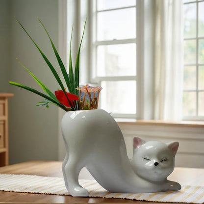 WhiskerBloom™ - Kitty Ceramic Pot