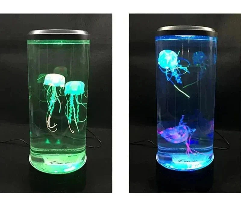 Color-Changing LED Jellyfish Mood Lamp with Flowing Tentacles for Relaxation & Decor