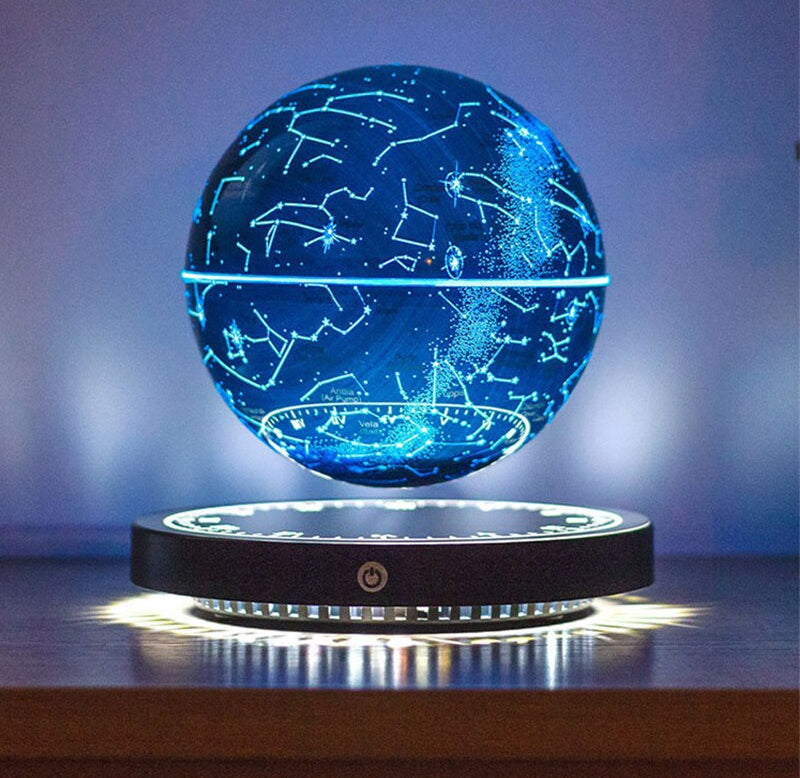Magnetic Levitation Floating Globe Night Light with 360° Rotation Star Map Sphere for Bedroom Office Living Room Desk Decor